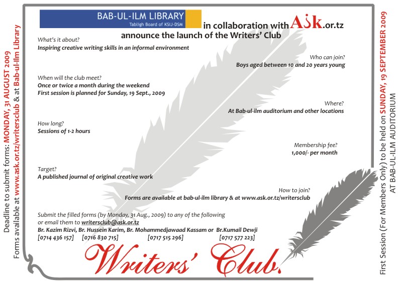 Writers Club Poster